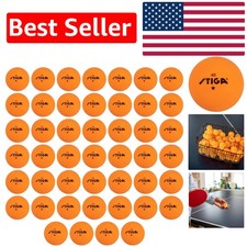 Seamless 46-Pack ITTF 1-Star Orange Table Tennis Balls - Long-Lasting Fun