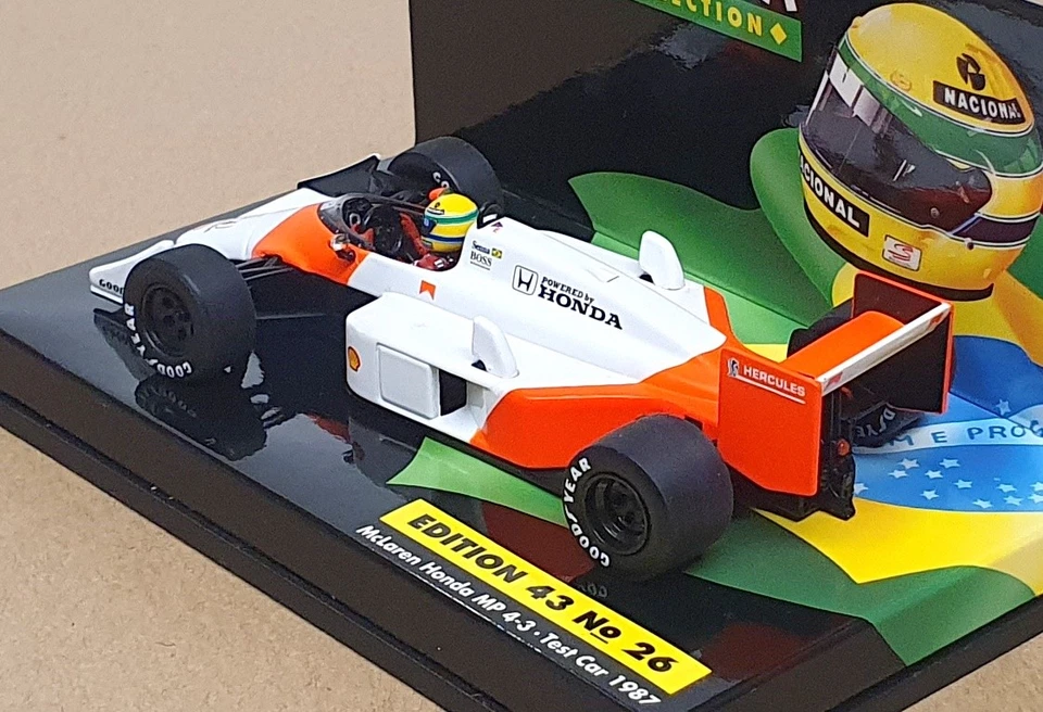 Minichamps 1/43 Scale 540 874399 - F1 McLaren Honda MP 4-3 Testcar 1987 Senna - Image 2 of 4