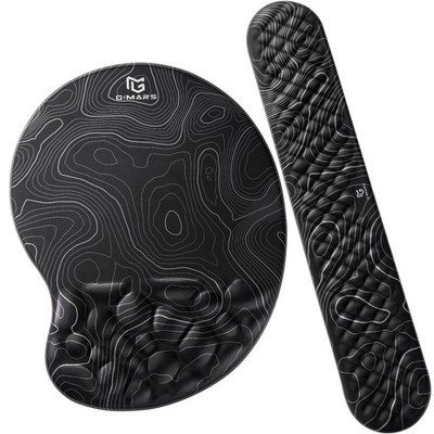 Gimars Upgrade Ergonomic Ultra-Soft Foam Keyboard Mouse Pad Wrist Rest Set, S...