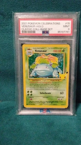 Pokémon Venusaur 15/102 Celebrations Classic Collection Holo PSA 9 2021