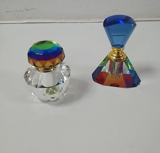 Pair Of Glass Perfume Bottles