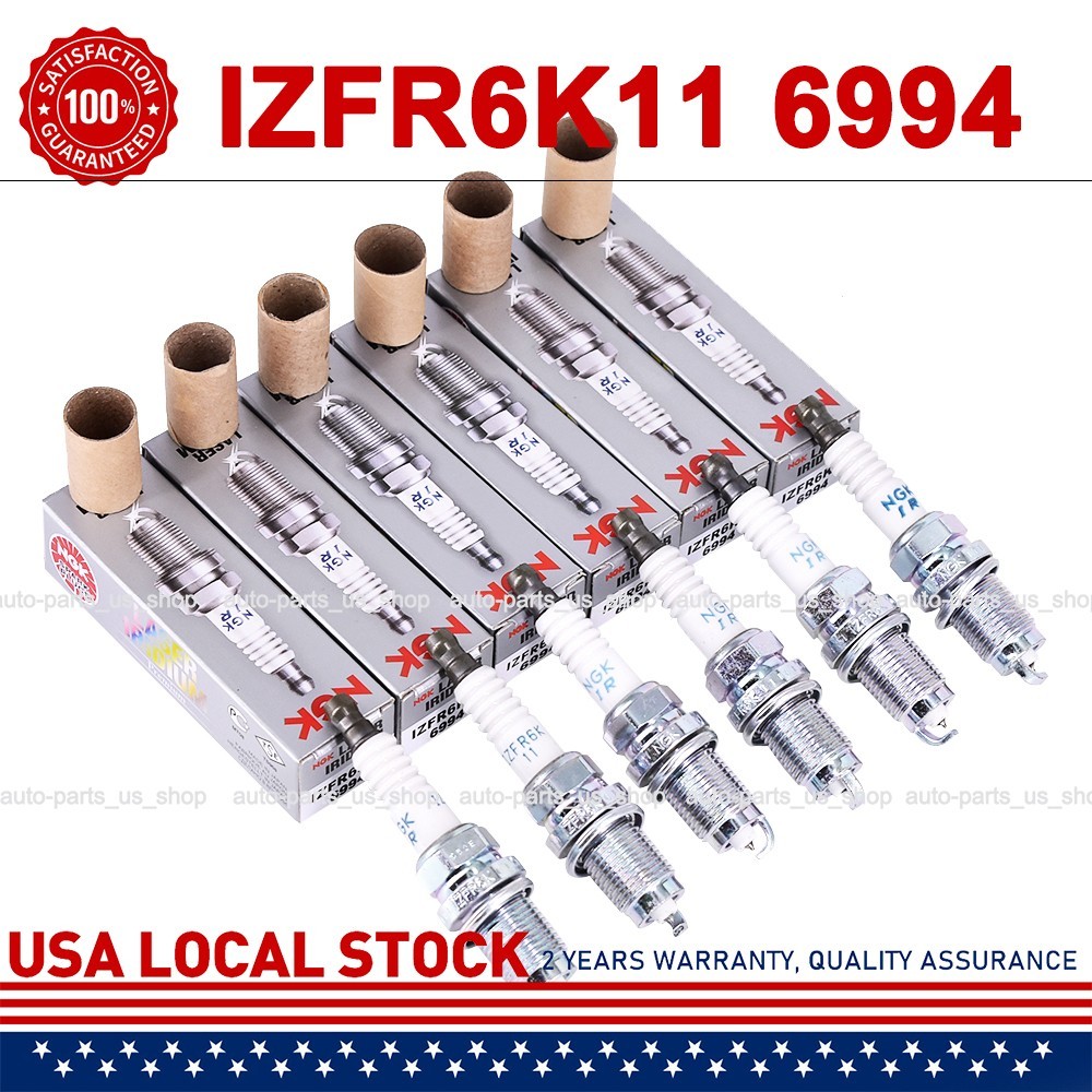 6x OEM 6994 IZFR6K11 Laser Iridium Spark Plugs For Acura Honda Accord Civic CRV