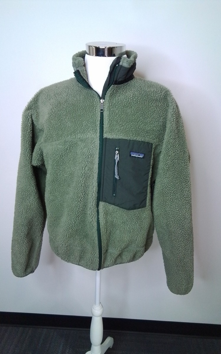Patagonia Retro X Deep Pile Fleece Made in USA Men's Large Green