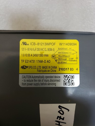 W11409094 Whirlpool Microwave Hood Combo 300cfm hood fan WMH31017HZ7 - Picture 3 of 3