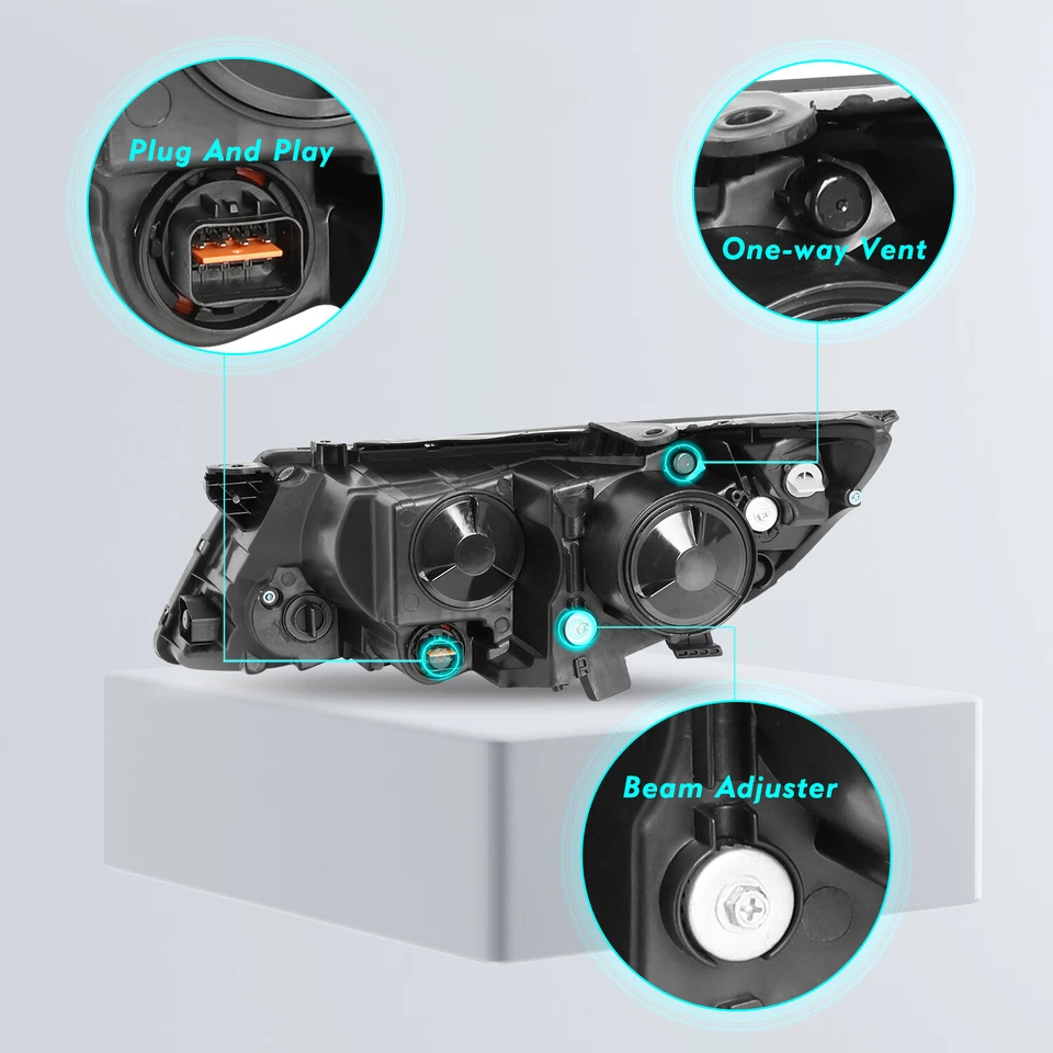 Faro halógeno negro pasajero derecho Kia Optima 2011 2012 2013 Foto 3 de 4