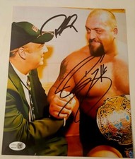 Paul Heyman & BIG SHOW Signed WWE Wrestling METALLIC Photo ECW Legend JSA COA