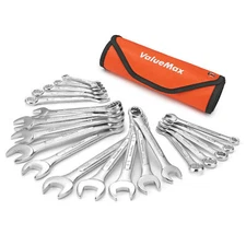 ValueMax 20PC Mechanics Wrench Set SAE 1/4"to3/4"Metric 6mm to 18mm Carbon Steel