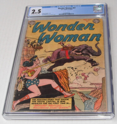 Wonder Woman # 61...CGC Universal slab 2.5  Good+  grade..1953  comic book--abi