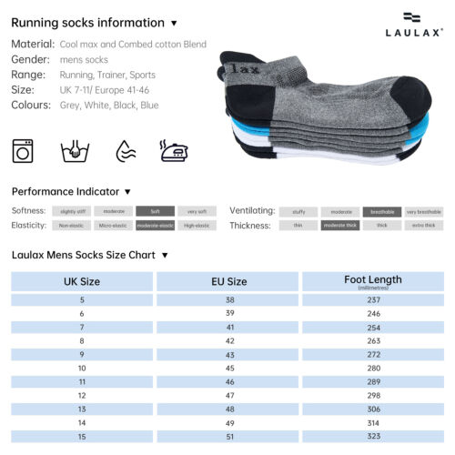 Men Cycling Running Sock Cotton Coolmax Seamless toes Protection Tendon 4 Pairs - Picture 6 of 9