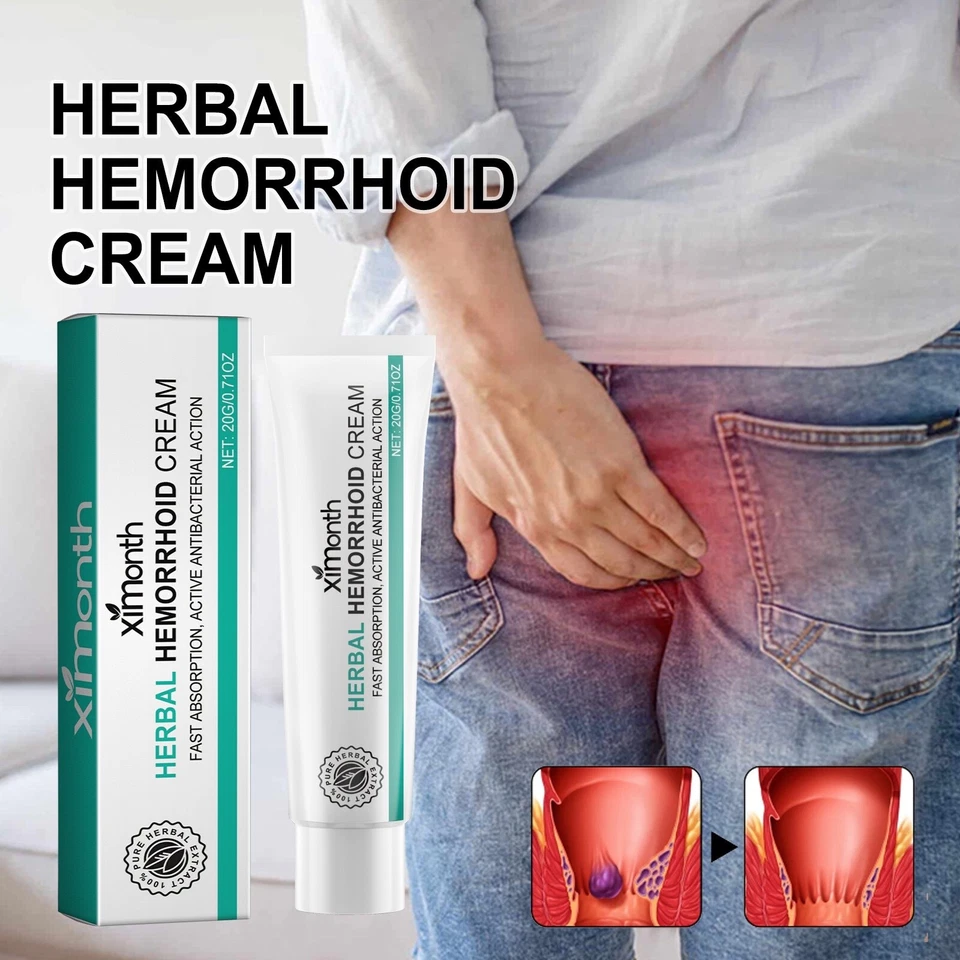 Wellian Hemorrhoid Cream, Herbal Hemorrhoids Cream, for Men and Women New~