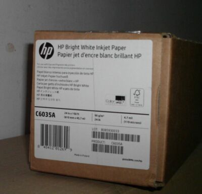 HP C6035A Bright white hochweiss  Inkjet Paper  Rolle 61cmx45,7m 90 g  OVP B