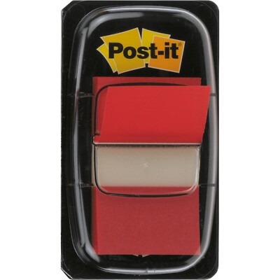 50x Post-it  Index Haftstreifen Haftmarker 680 Notes 25,4x43,2mm rot I680-1
