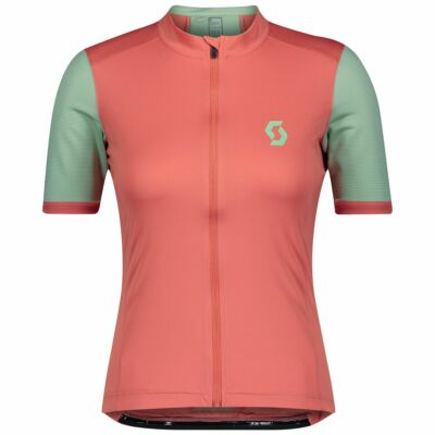 Scott Endurance 10 Damen Fahrrad Trikot kurz coral rot/grün 2021