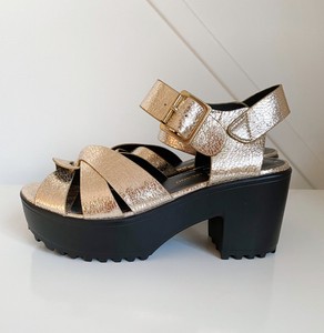 gold platform sandals uk