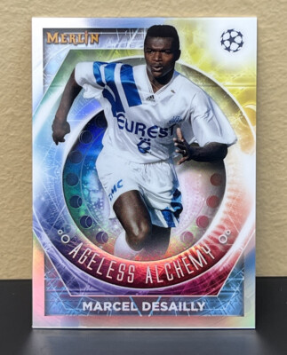 2023 Topps Chrome Merlin UEFA Marcel Desailly Ageless Alchemy Silver Refractor