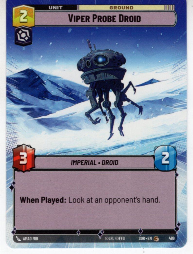 Star Wars Unlimited Hyperspace Card #489 Viper Probe Droid
