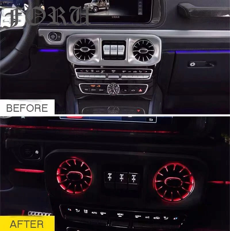 8/64 COLOR LED VENTILACIÓN AIRE LUZ AMBIENTE MERCEDES BENZ W464 G63 G500 G550 2018+ Foto 3 de 4