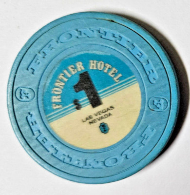 Vintage Frontier Hotel Blue $1 Casino Chip