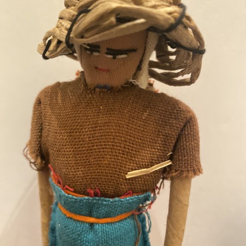 VTG Handmade Folk Art African Souvenir Dolls Set Of 4 - Picture 6 of 24