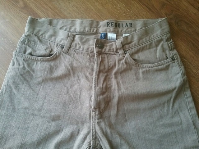 Divided H&M Men's Denim Jean Shorts Regular Button Fly Cotton Khaki Sz 30 | eBay