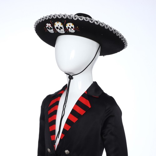 Adults Kids Corned Hat Skull Patterned Cowboy Hats Classic Wide Brim Cap 1Pcs