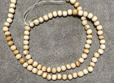 4mm Round Antiqued Bone Beads, Approx 90 Beads per 16" Strand