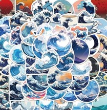 Ships To Japan Onlyukiyoe Style Wave Sticker Random Two Peaces