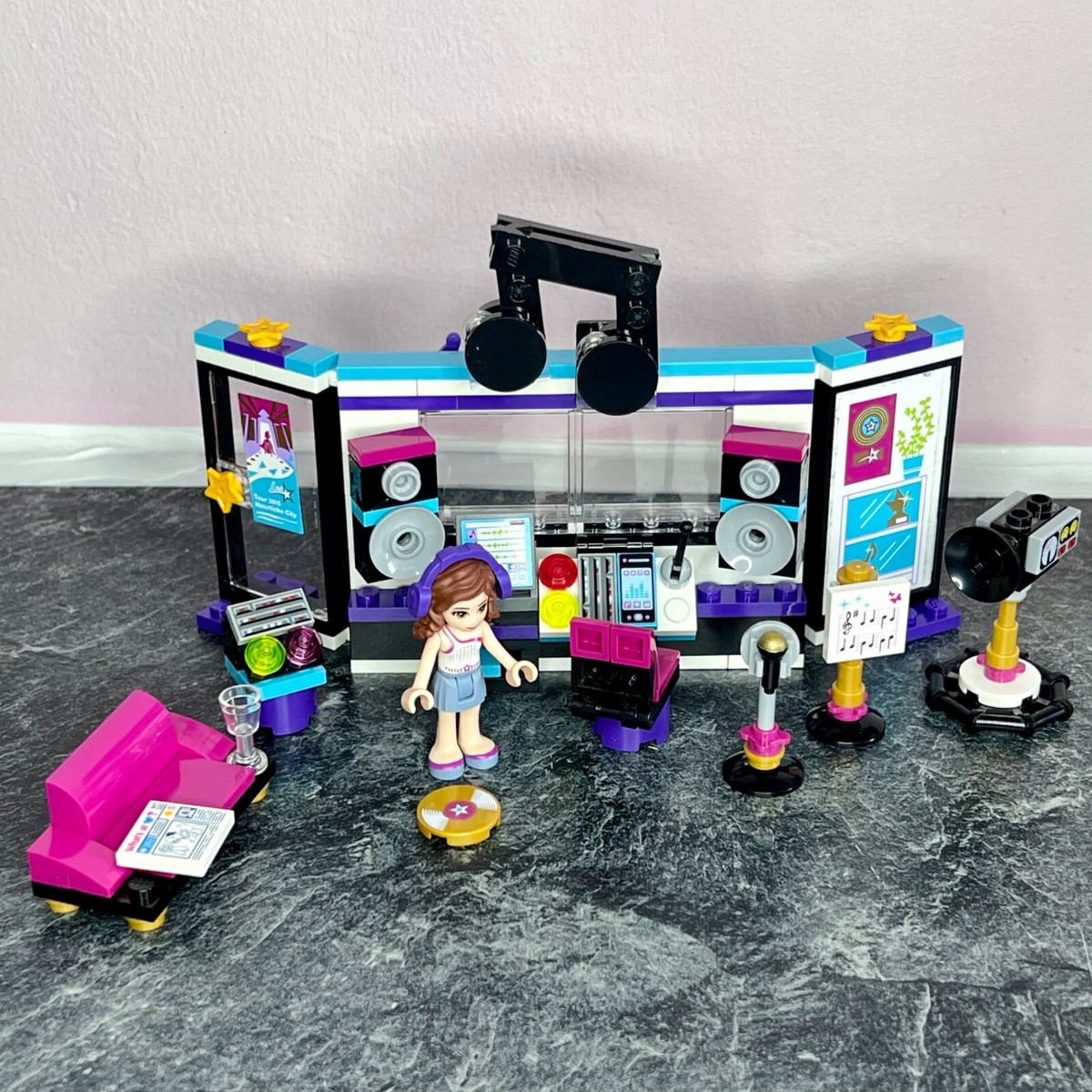 Lego Friends 41103 Pop Star Recording Studio 100% Complete Olivia  Mini-Doll #Y