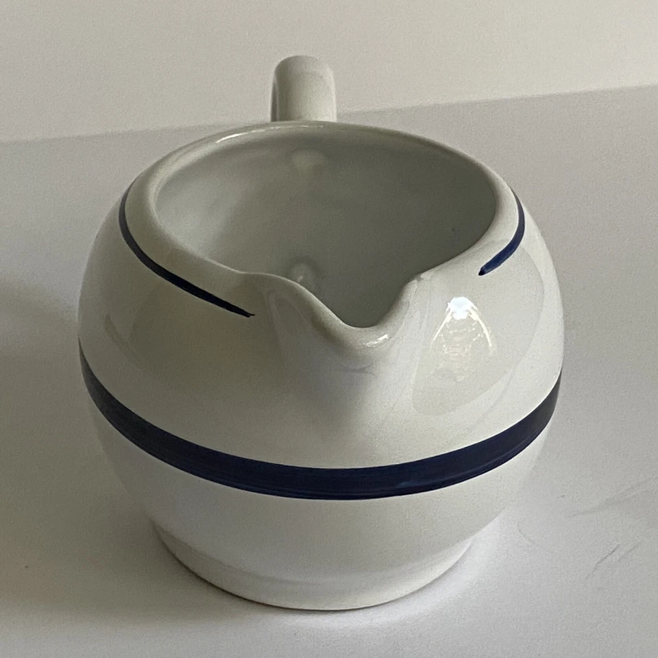 Nautica Signatures сливочник керамика Португалия белая темно-синяя полоса б/у в отличном состоянии - Изображение 2 из 4