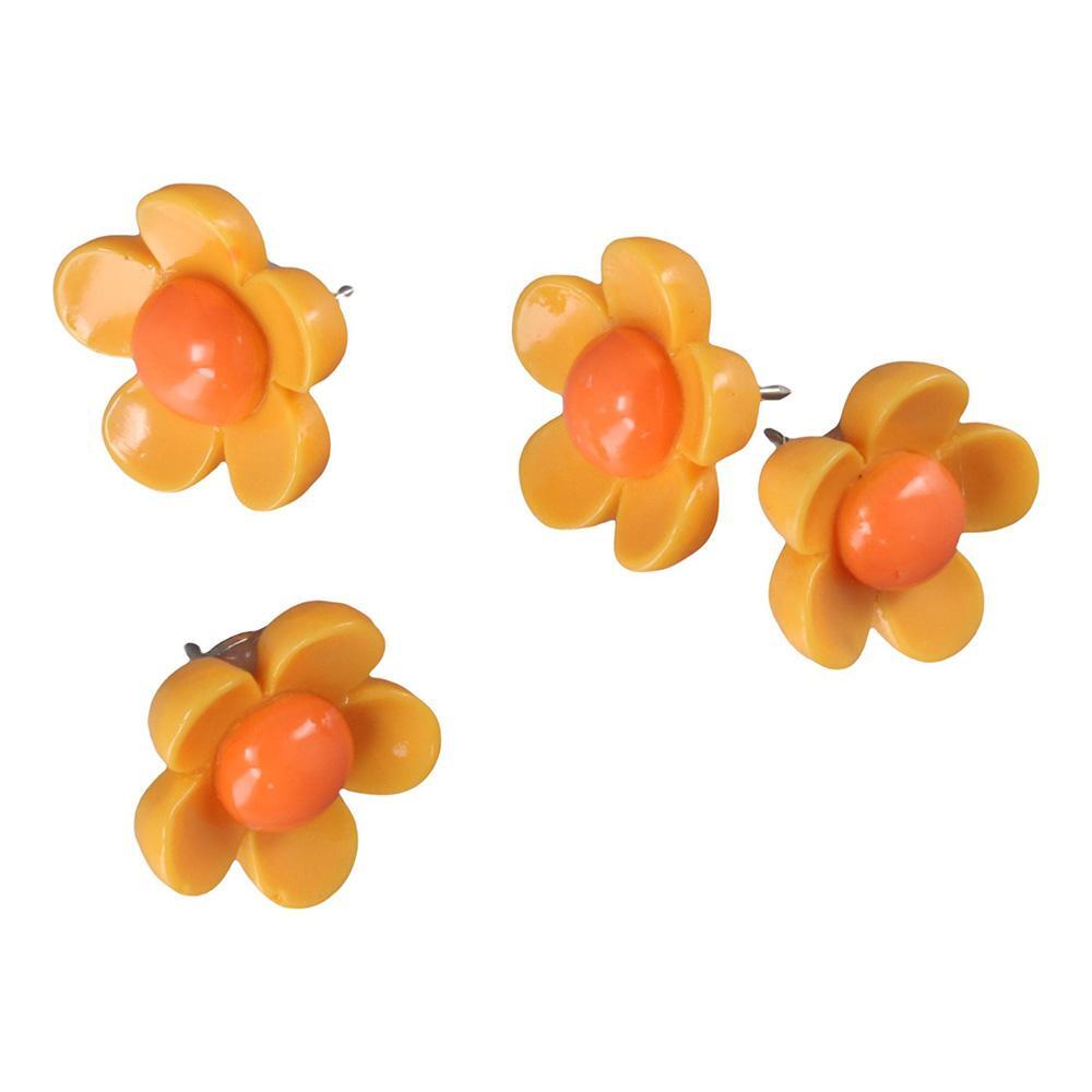 Colourful Thumbtack Flower Photo Wall Nail 60 Pcs Board Pins Office eBay