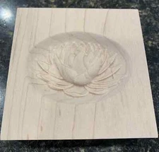 Lotus Flower  Engraving Trim Wood Corner Trim Block Door Block Window