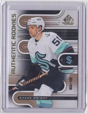 2022-23 UD SP GAME-USED AUTHENTIC ROOKIES GOLD SP /122 SHANE WRIGHT #230 KRAKEN