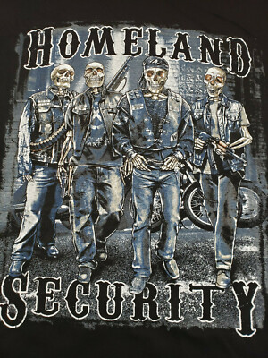 HOME LAND SECURITY SKELETON SOLDIERS SHORT SLEEVE T SHIRT New