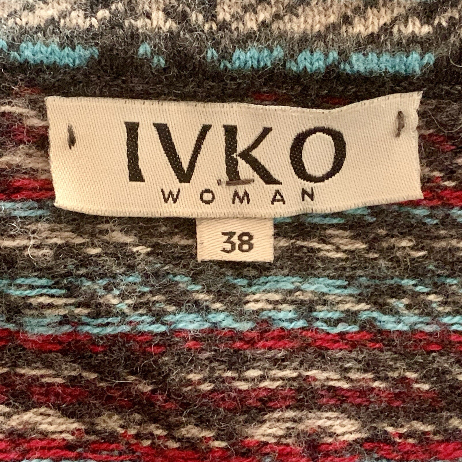 Ivcko Wool IVKO Float Floral 100% Wool Intarsia Knit Cardigan Anthracite 42616 ...