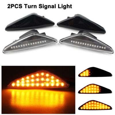 2 Stück Seitenblinkleuchte für BMW E70 X5 F25 X3 E71 X6 Dynamische LED Markie...