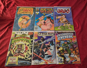 Sergio Aragones Signed Groo Lot- Ads/1st App/#1