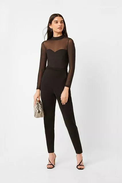 Mesh sleeve hot sale jumpsuit