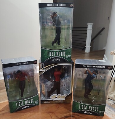 2009 NIB Upper Deck Tiger Woods All Star Vinyl, Pro Shots British, PGA, & U.S.