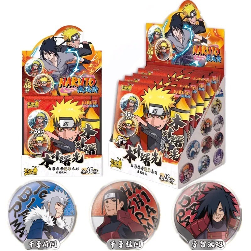 Kayou Naruto Wood Leaf Dawn Badge Full Set Of Tinplate Badge Box