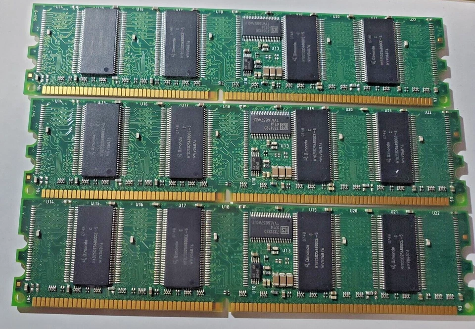 3pcs Wintec WD1RE256X09-266B-QC DDR266-800 256MB 184 pin DIMM   750MB total - Image 3 of 3