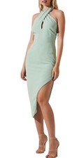ASTR The Label New NWOT Mint Green Asymmetrical The Jodie Dress Size Small 