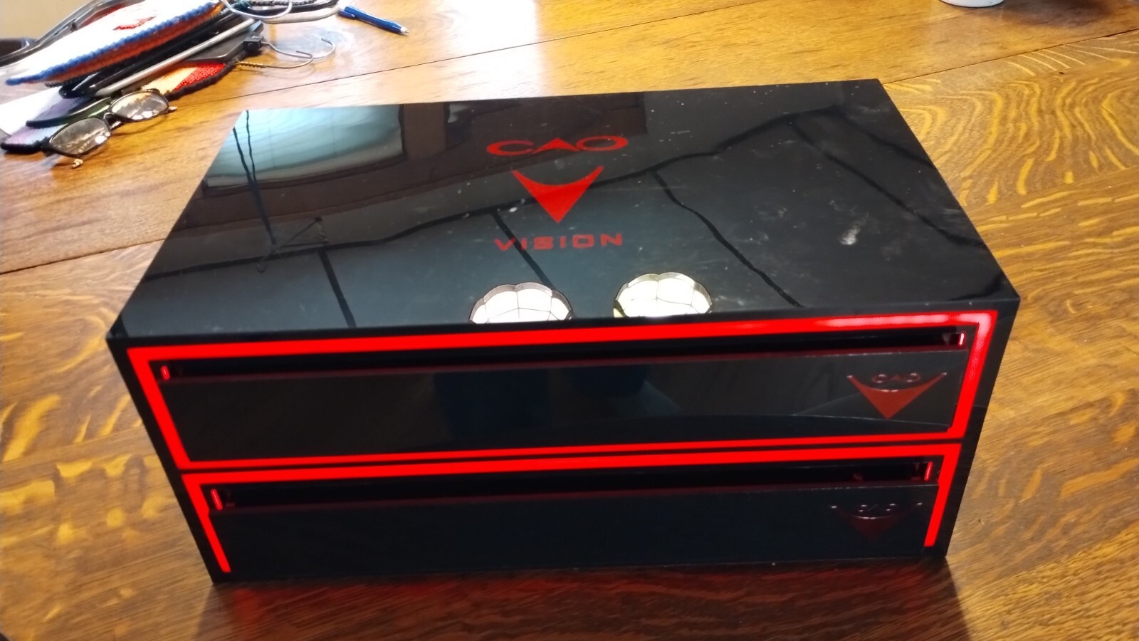 CUSTOMIZED  Lighted Cigar Box CAO NEW IN BOX