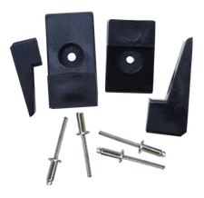 8 Piece Tailgate Bumper Kit for 86-92 Jeep Comanche (Key Parts # 0482-421)