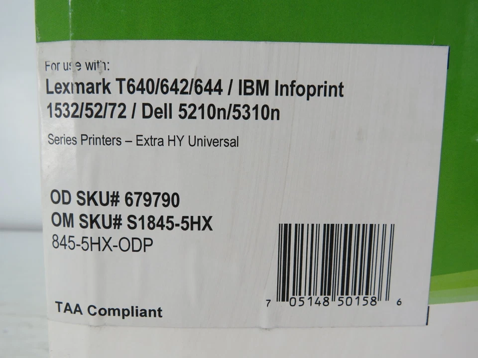 IPW Toner Cartridge Black Lexmark T640/642/644 IBM Infoprint 1532 Dell 5210n - Image 2 of 3