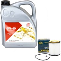 MotoröL Set 5W-40 5 Liter + ÖLfilter SH 4032 L FüR BMW 1Er 2Er 3Er 4Er 5Er X1 X3