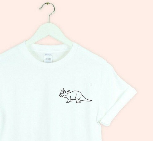 DINOSAUR POCKET t shirt Triceratops 