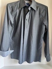 NWOT Egara Long Sleeve Button Up Shirt. Non Iron. Size Medium Slim FitBlack/Gray