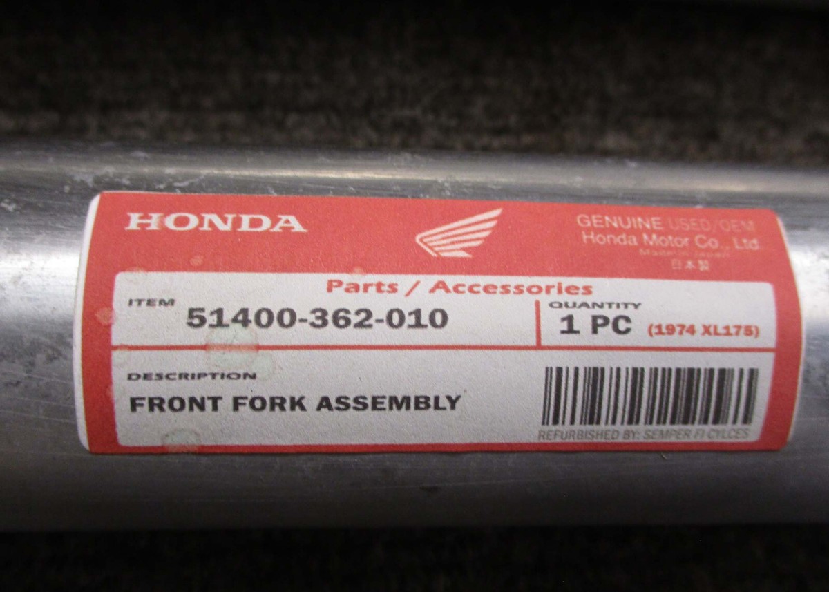ハクXL 99775 76 Honda Xl175 XL 175 a OEM Front Forks Tubes Dampers for