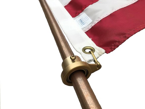 Smooth Rotating Flagpole Swivel Ring - Anodized & Stainless Steel - 1" - 2 Pack - Picture 4 of 8