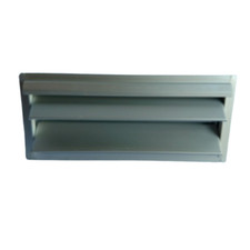 Dog Box Trailer Door Louver 24"W x 10.25"H x 1.87 Two Adjustable Blades Anodized